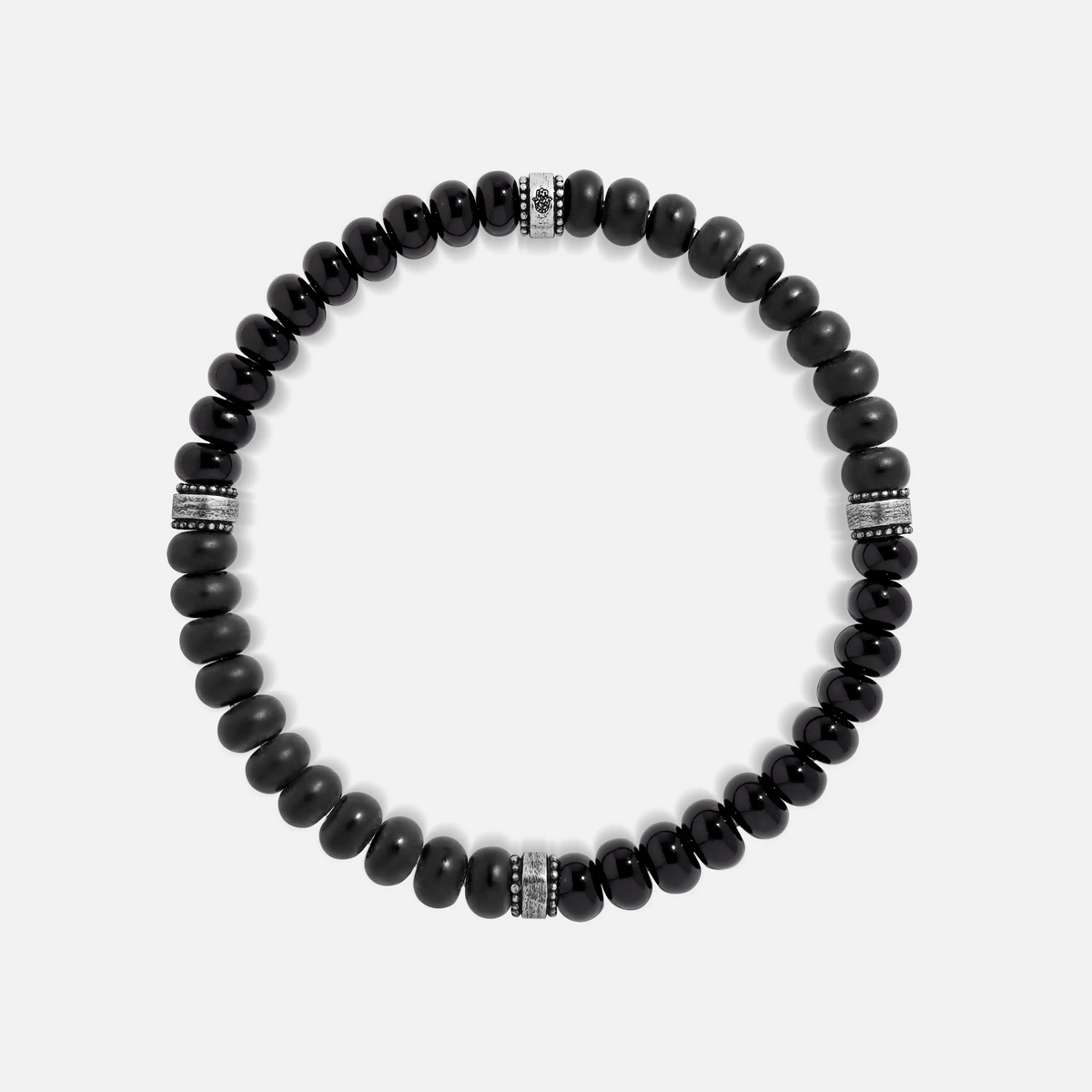 Bound Clarity Onyx Milgrain Barrel Bracelet