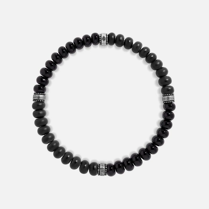 Bound Clarity Onyx Milgrain Barrel Bracelet