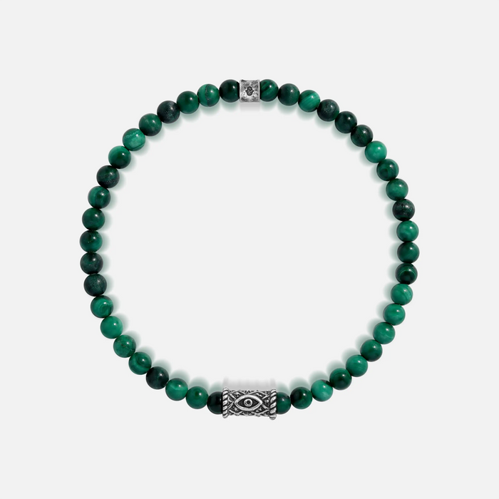 Enchanting Gaze Malachite Evil Eye Bracelet