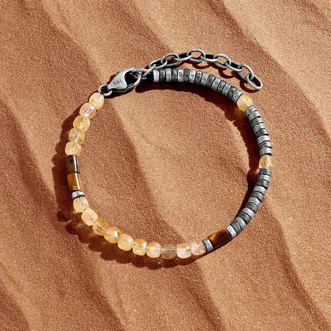 Solar Equilibrium Tiger’s Eye & Citrine Bracelet