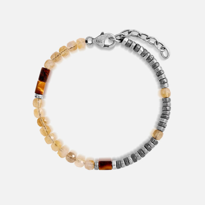 Solar Equilibrium Tiger’s Eye & Citrine Bracelet