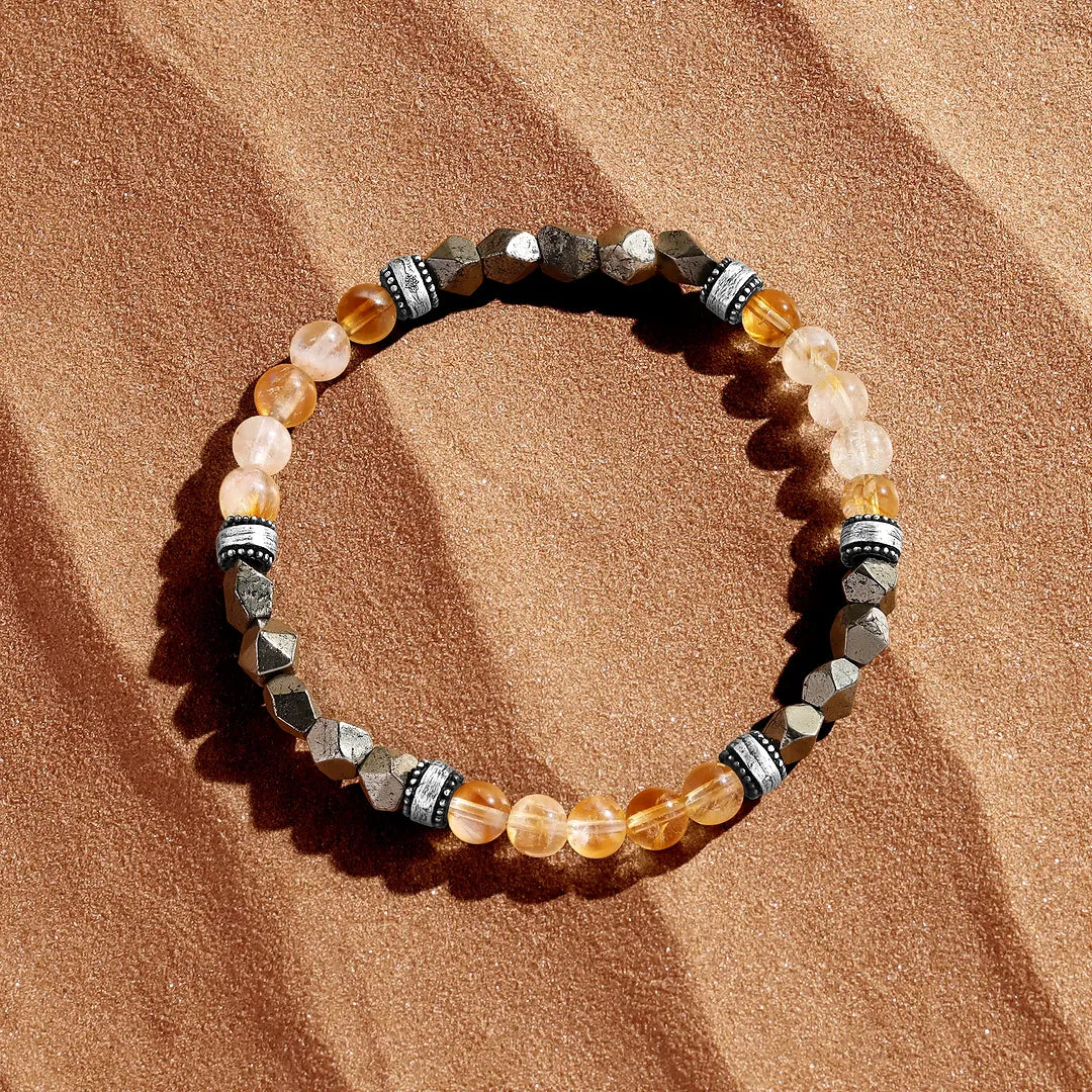 Celestial Drive Citrine Pyrite Labradorite Bracelet
