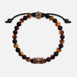 Sacred Temple Tiger's Eye Onyx Cross Bracelet