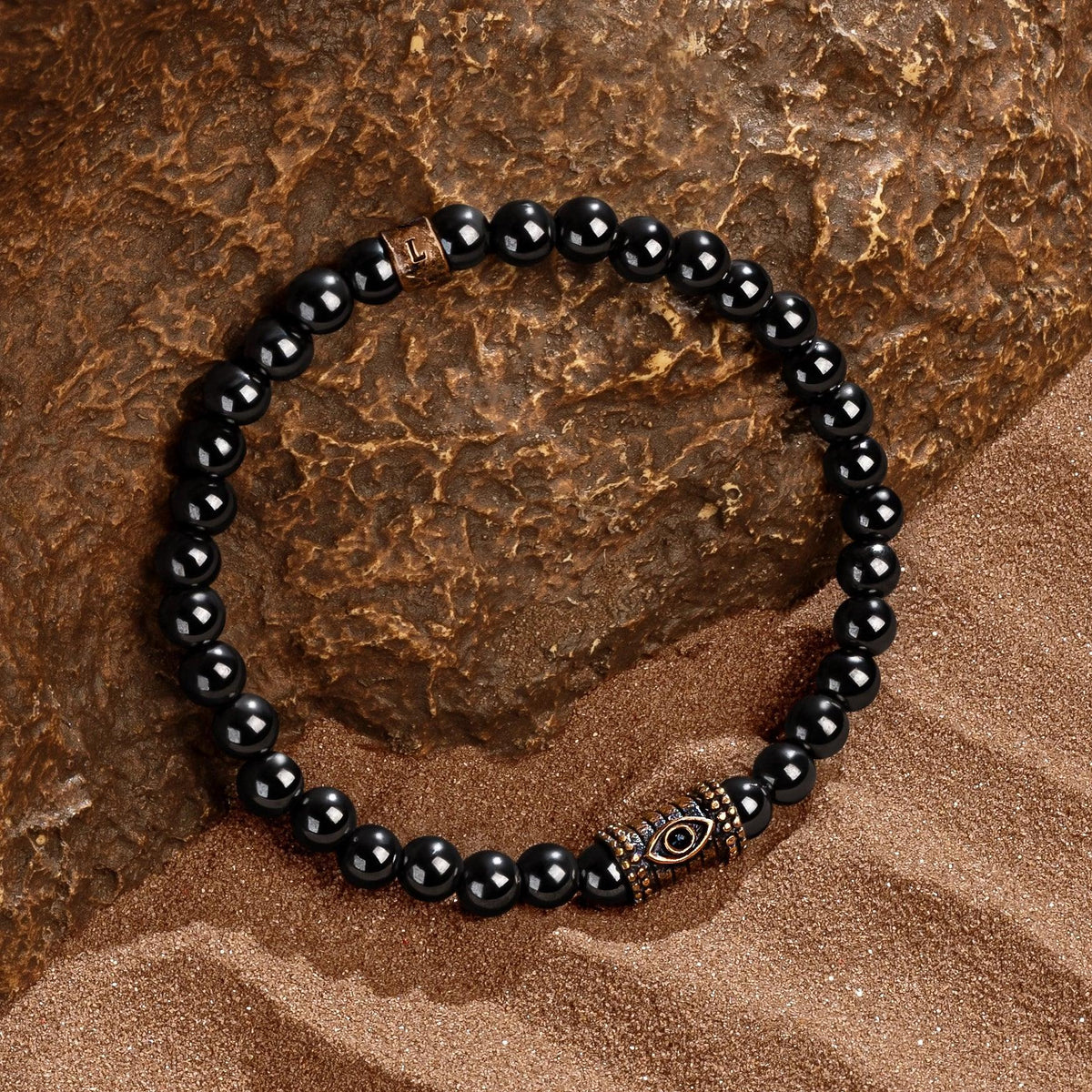 Spiritual Fortress Hematite Evil Eye Charm Bracelet