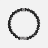Silent Dune Textured Tube & Lava Bracelet