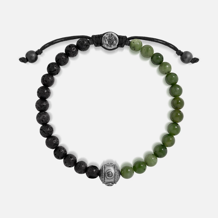 Prosperity Flow Lava & Jade Multi-Symbol Bracelet