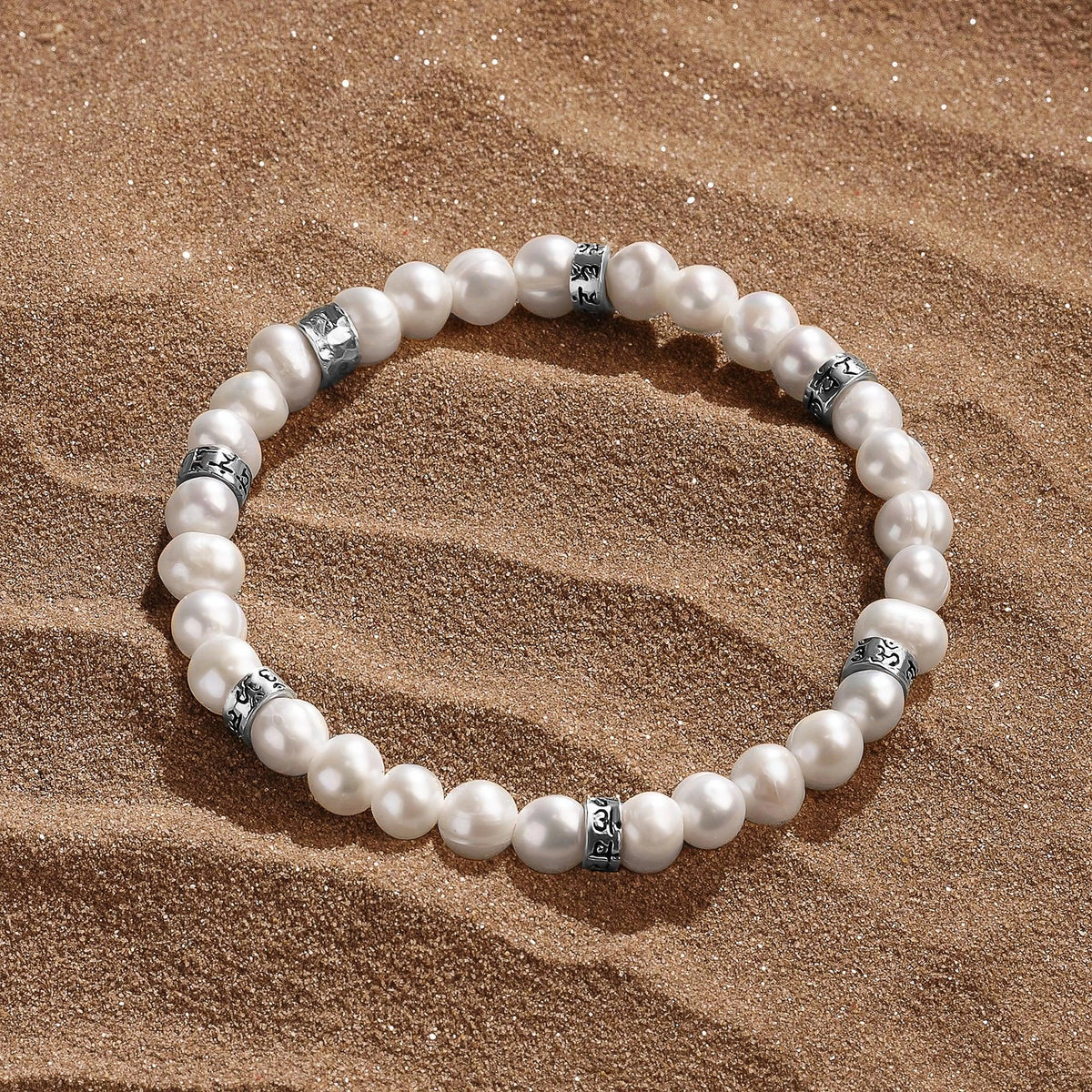 Sacred Wisdom - Pearl Mantra Bracelet