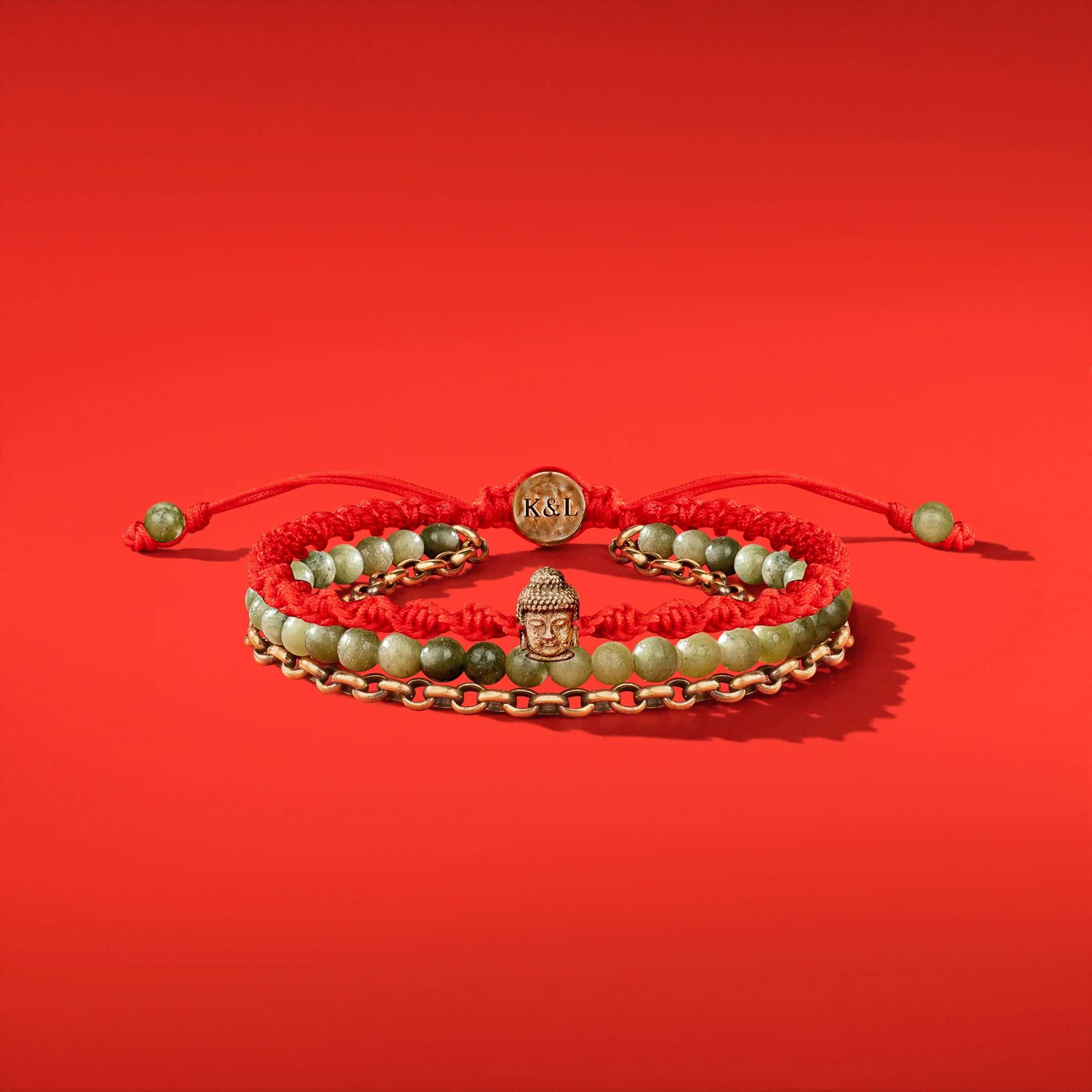 Prosperous Promise Jade Buddha Red String Bracelet
