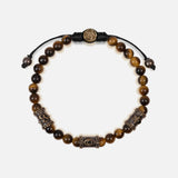Healing Courage Tiger's Eye Triple Protection Bracelet