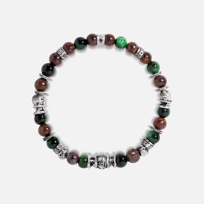 Empowered Balance Green Tiger’s Eye & Bronzite Bracelet