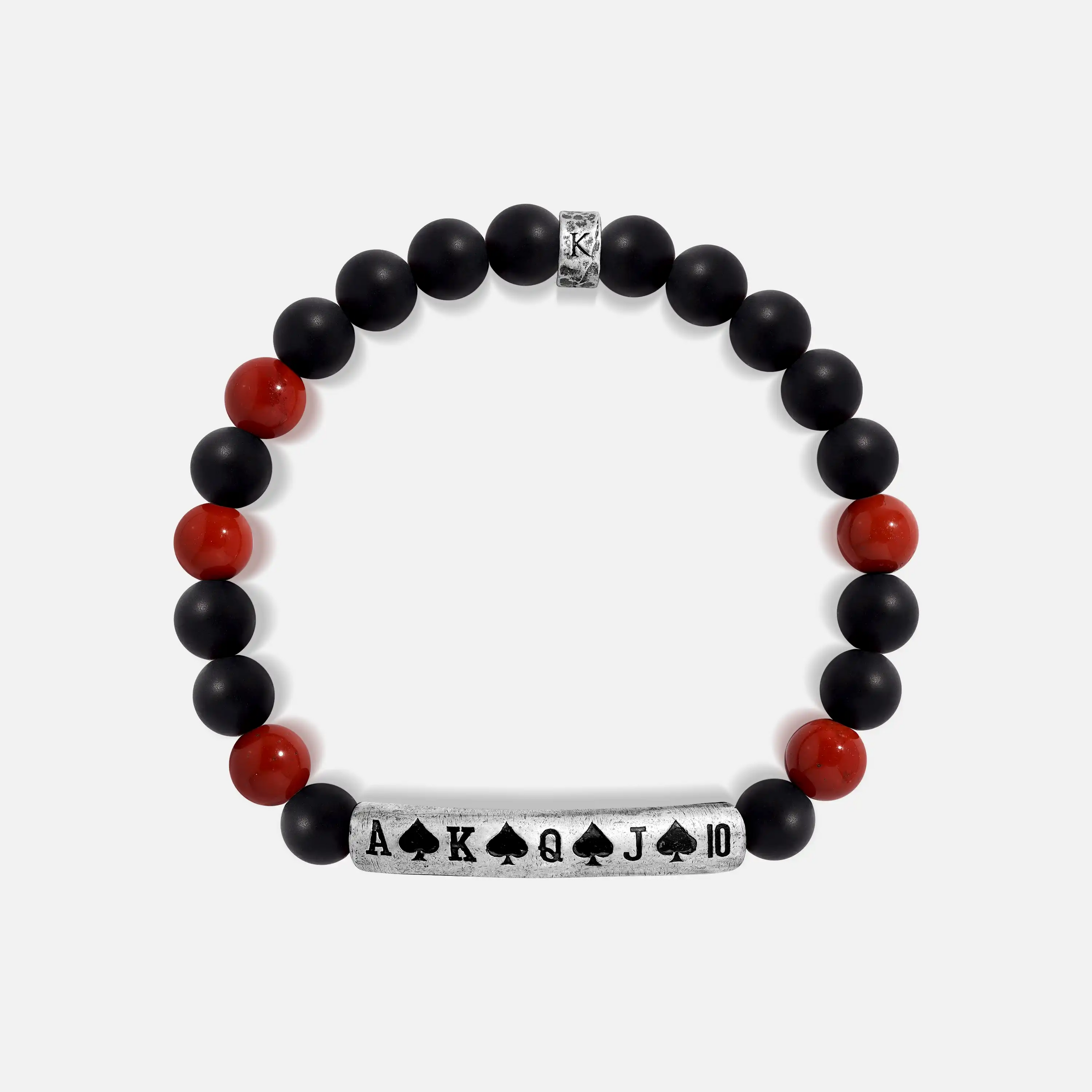 Rhythm of Fate Red Jasper & Onyx Bracelet