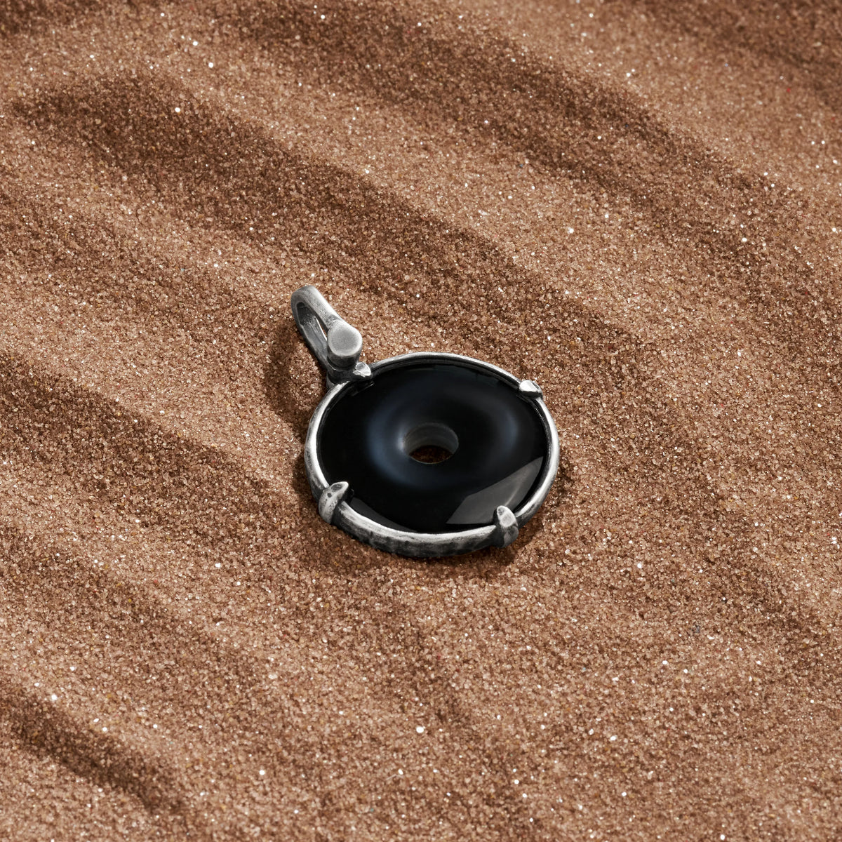 Deep Roots Onyx Donut Charm