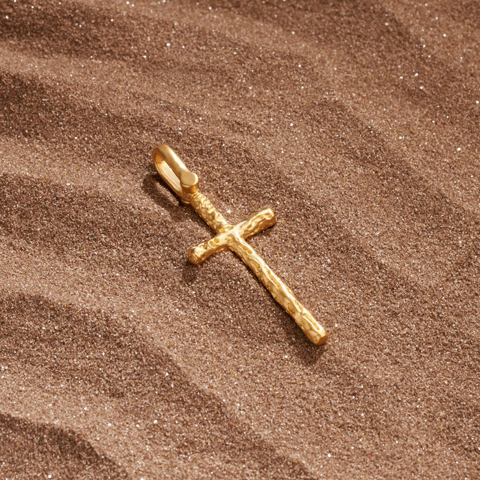 Sacred Protector - Gold Plated Cross Charm