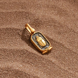 Persistent Fighter - Black Gold Scarab Charm