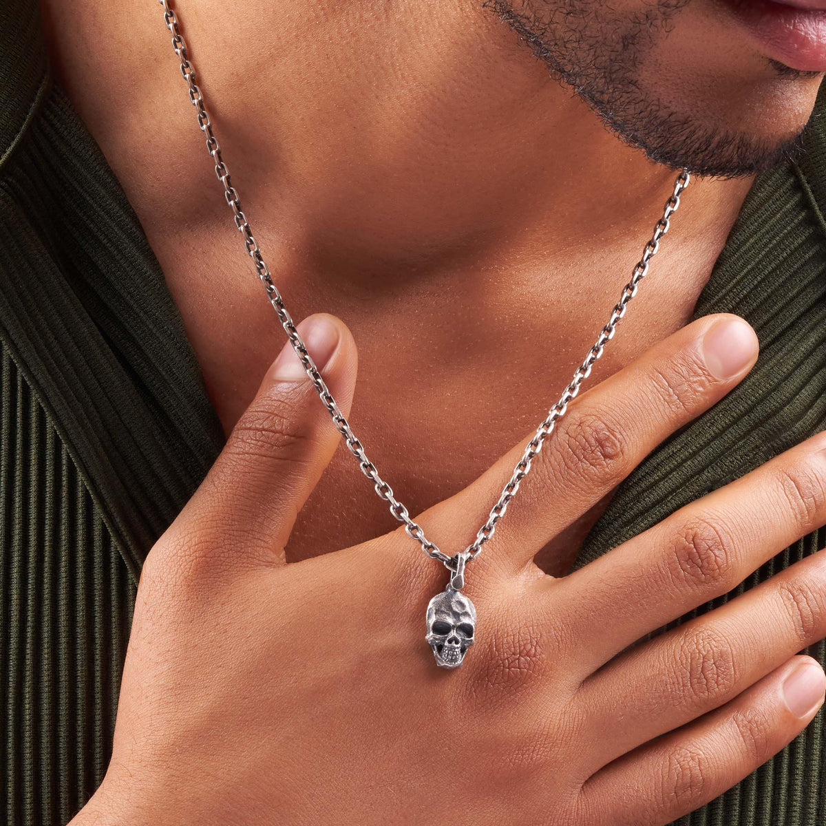 Fearless Fortitude - Silver Skull Charm