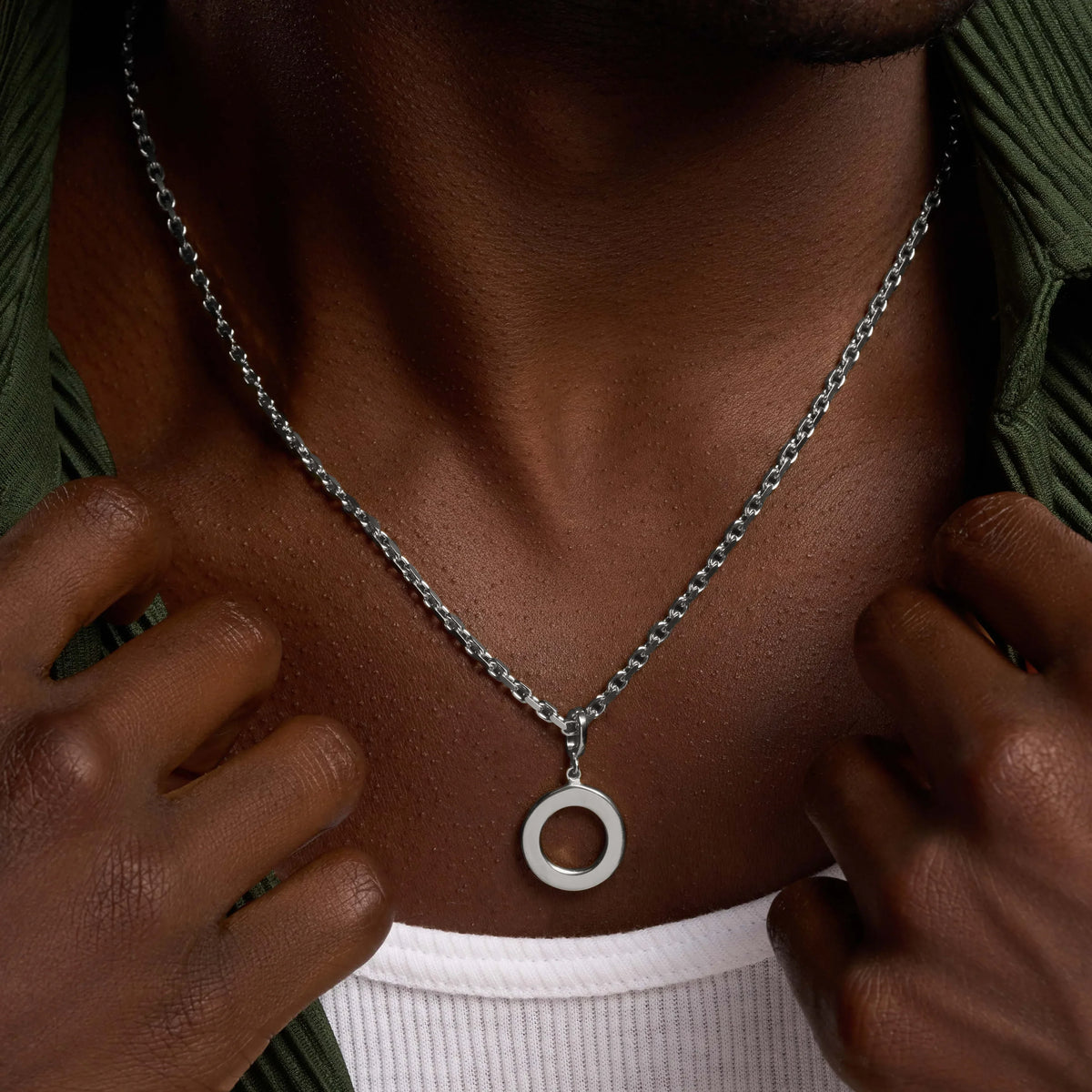 Elevated Wisdom Silver Karma Circle Charm