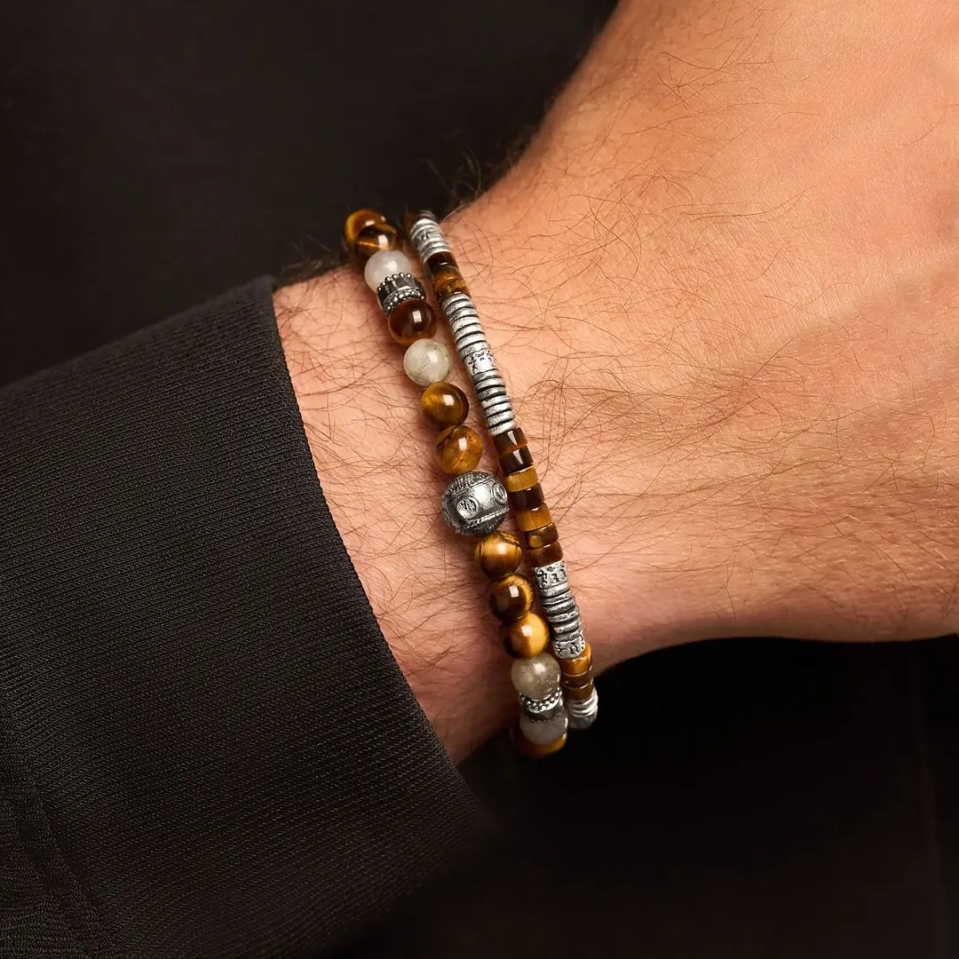 Fearless Insight Tiger's Eye & Labradorite Bracelet Set