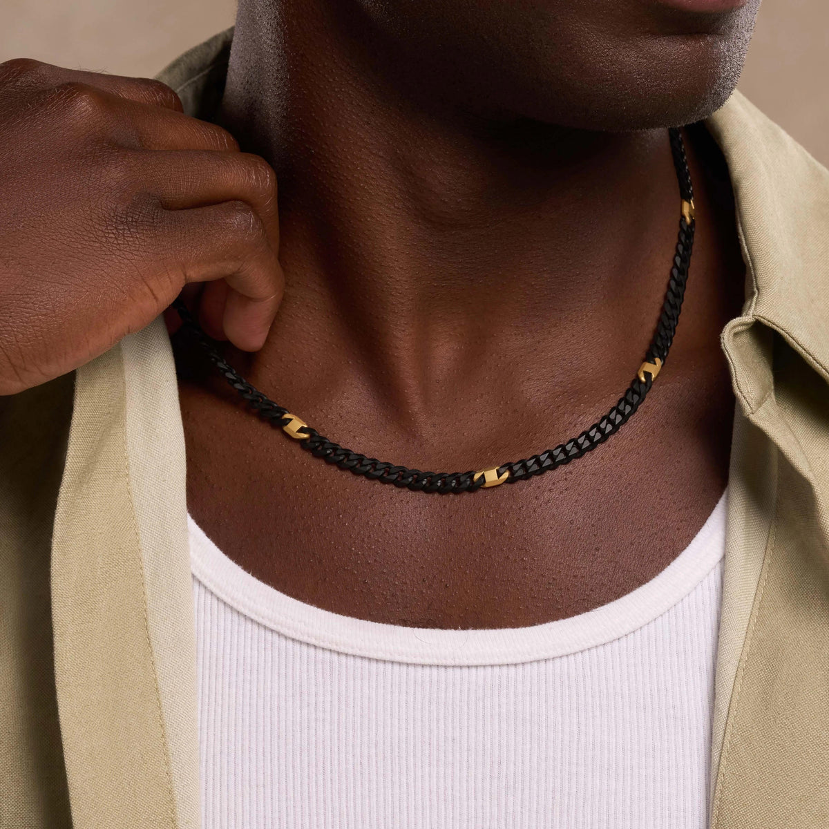 Enlivened Dreams Gold Stainless Steel Curb Chain Necklace