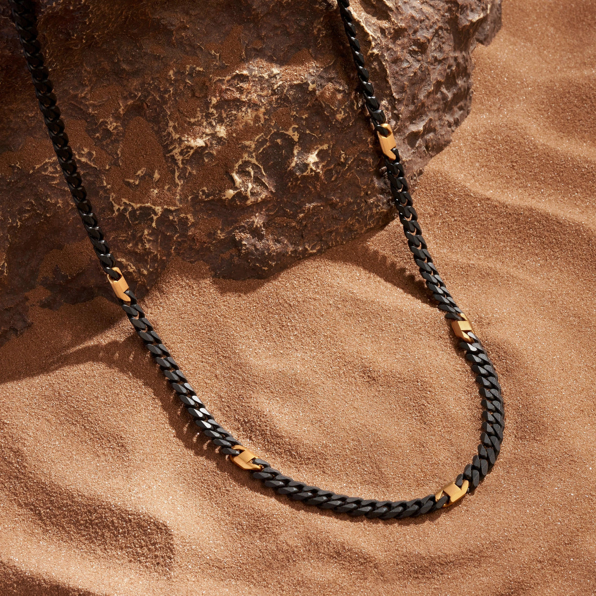 Enlivened Dreams Gold Stainless Steel Curb Chain Necklace