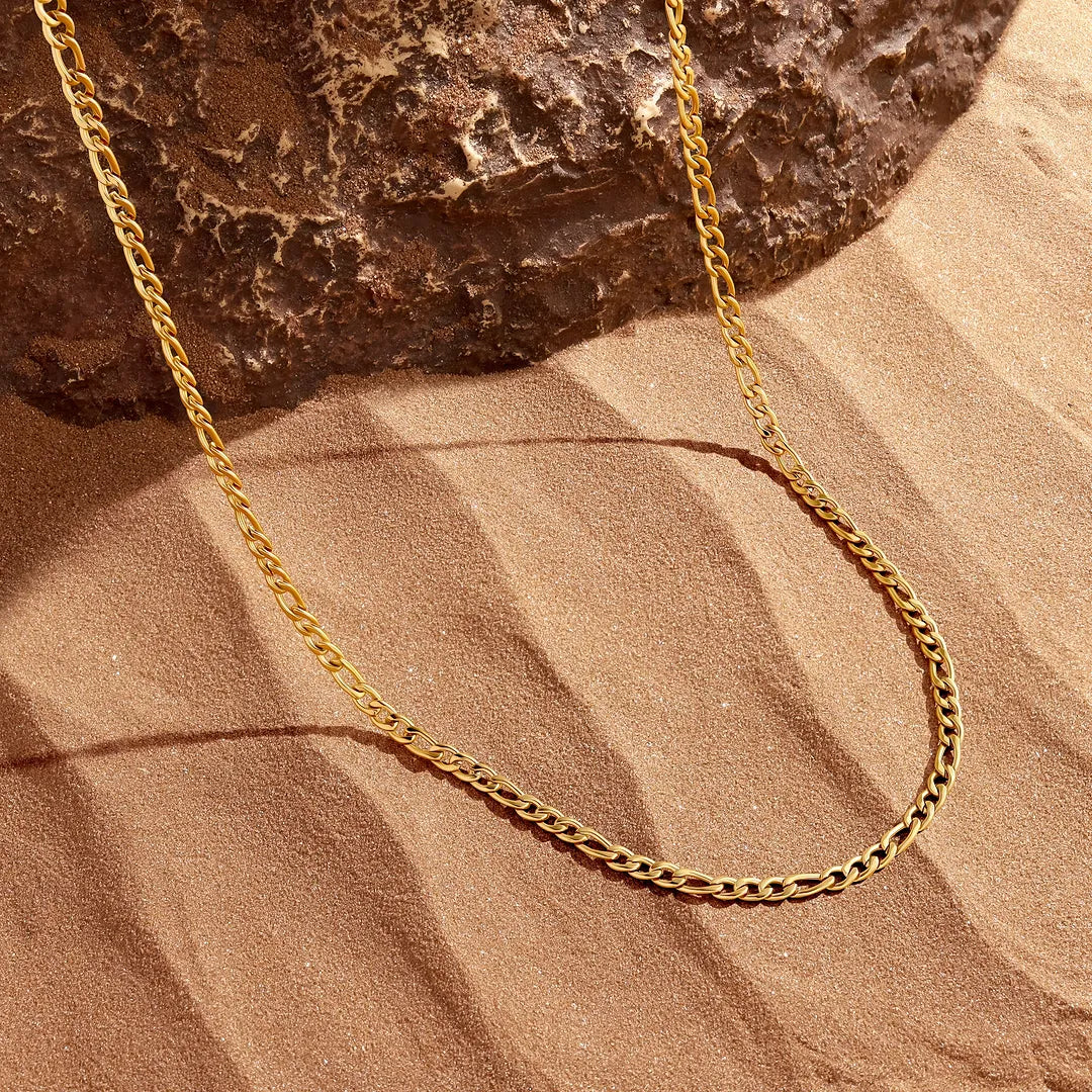 Refined Edge Figaro Stainless Steel Chain Necklace