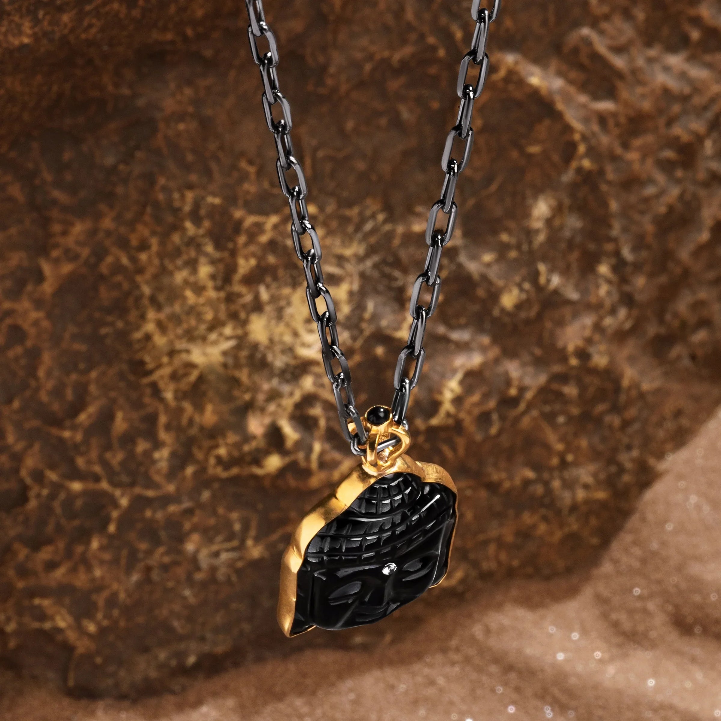 Present Moment Buddha Onyx Pendant