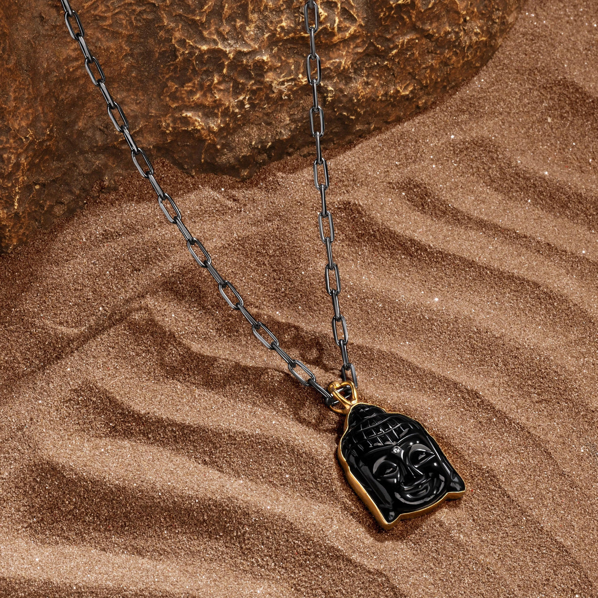 Present Moment Buddha Onyx Pendant