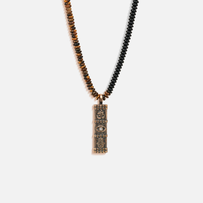 Courageous Beginnings Onyx Tiger Eye Necklace
