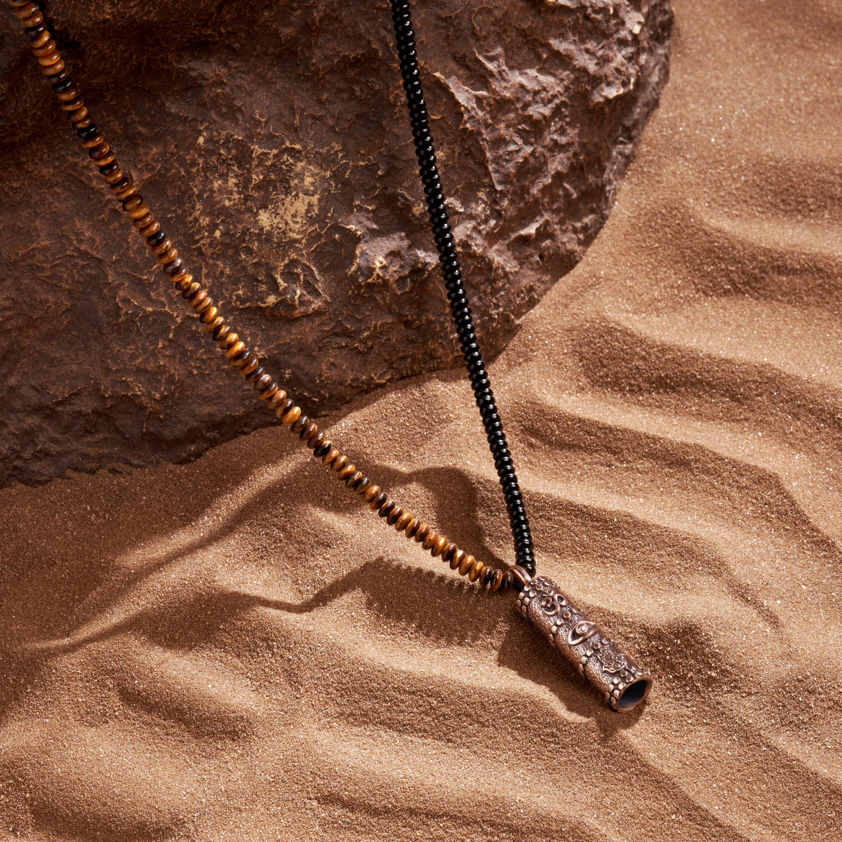 Courageous Beginnings Onyx Tiger Eye Necklace