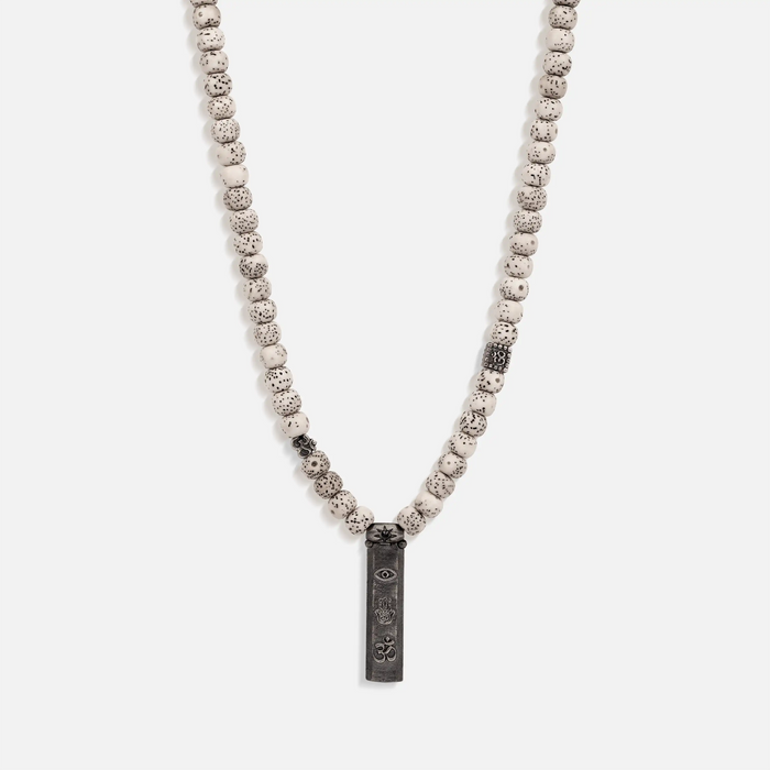 Counting Abundance Multi Symbol Bodhi Bead Necklace