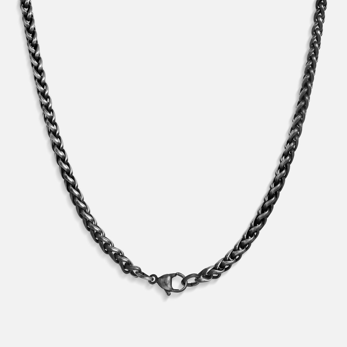 Vintage Oxidized Stainless Steel Dagger Necklace