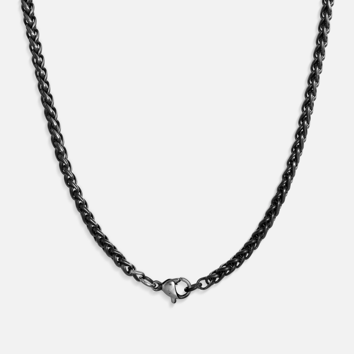 Vintage Oxidized Stainless Steel Cross Necklace
