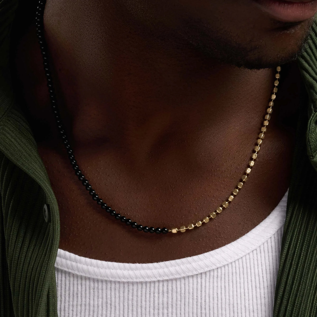 Fearless Spirit Black Onyx Gold Chain