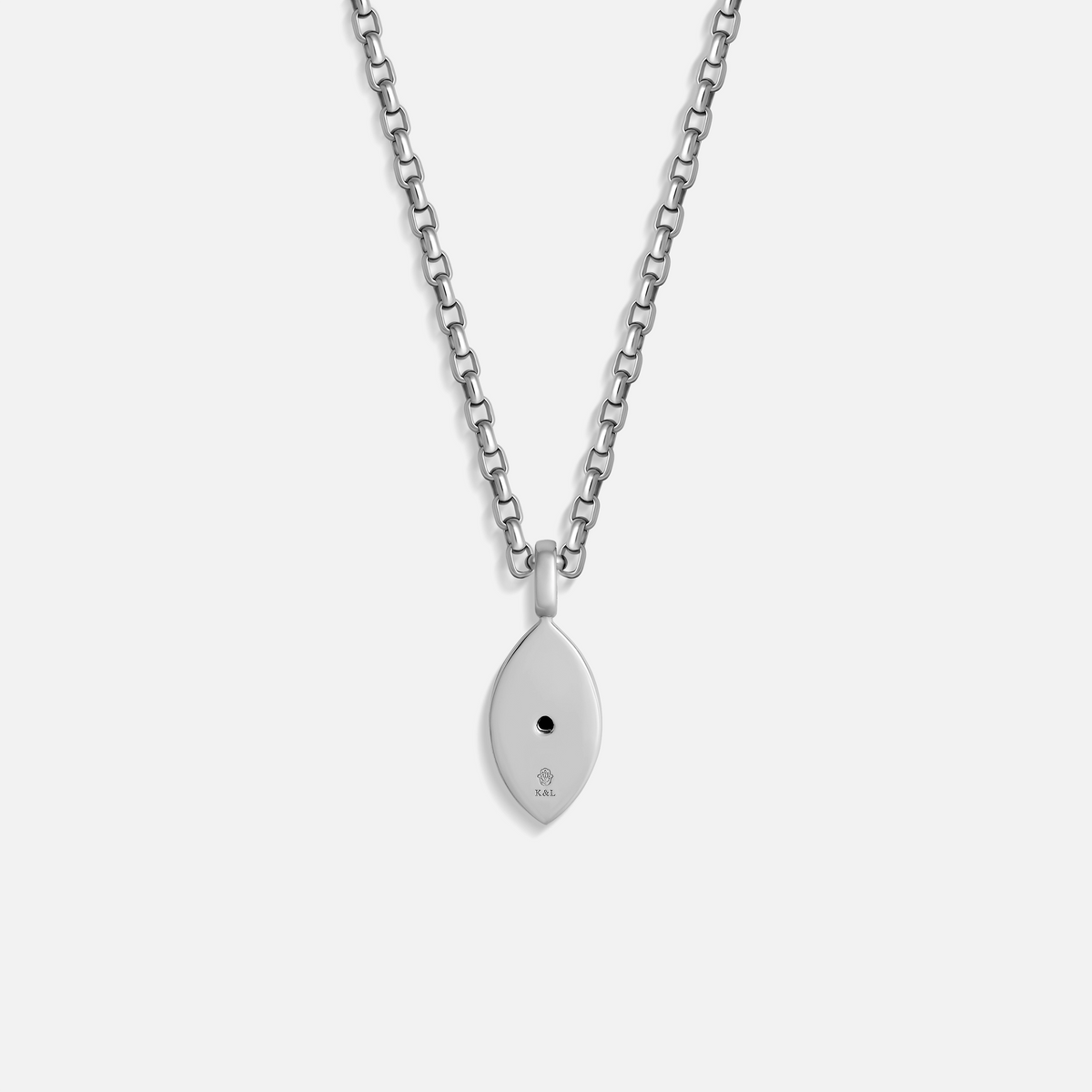 Nobel Intentions Wood Evil Eye Charm Silver Necklace