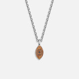 Nobel Intentions Wood Evil Eye Charm Silver Necklace