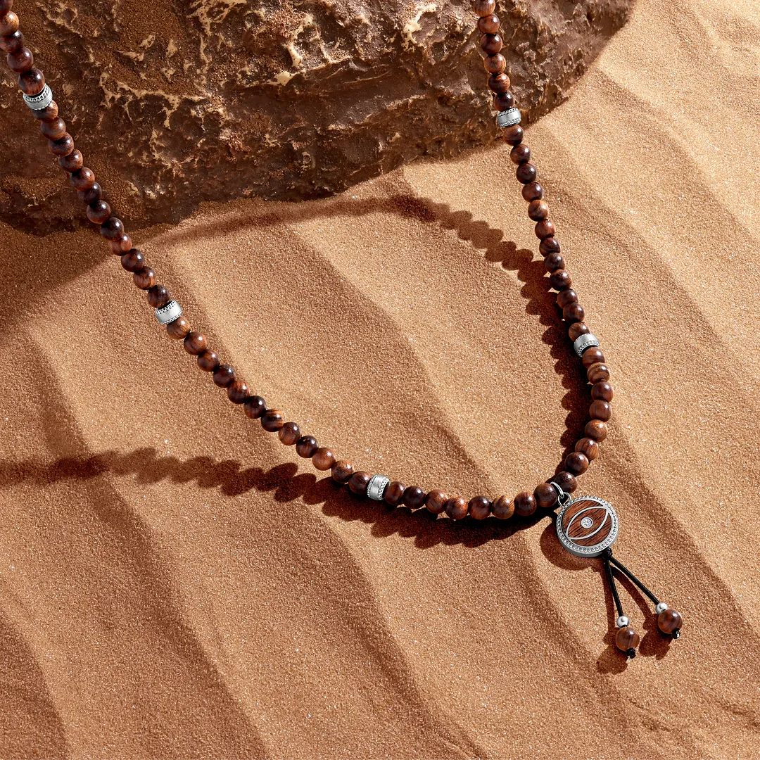 Celestial Vision Agarwood Evil Eye CZ Charm Necklace