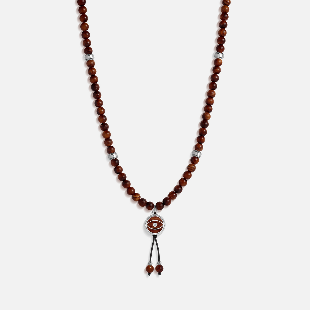 Celestial Vision Agarwood Evil Eye CZ Charm Necklace