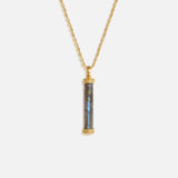 Shadow Horizon Labradorite Bar Necklace