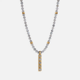 Eclipse Path Labradorite Bar Necklace