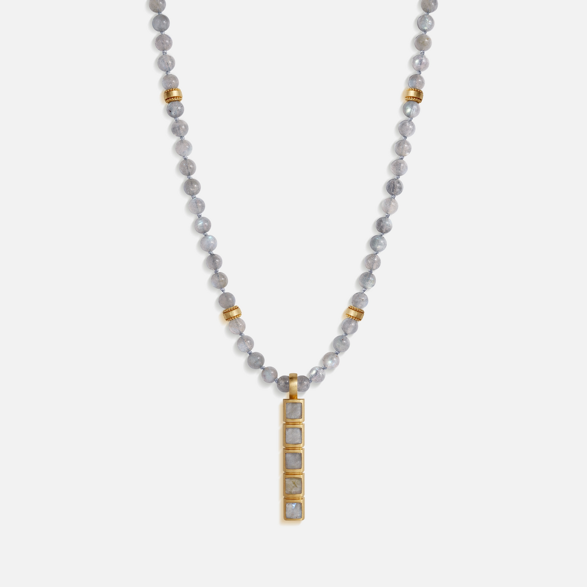 Eclipse Path Labradorite Bar Necklace