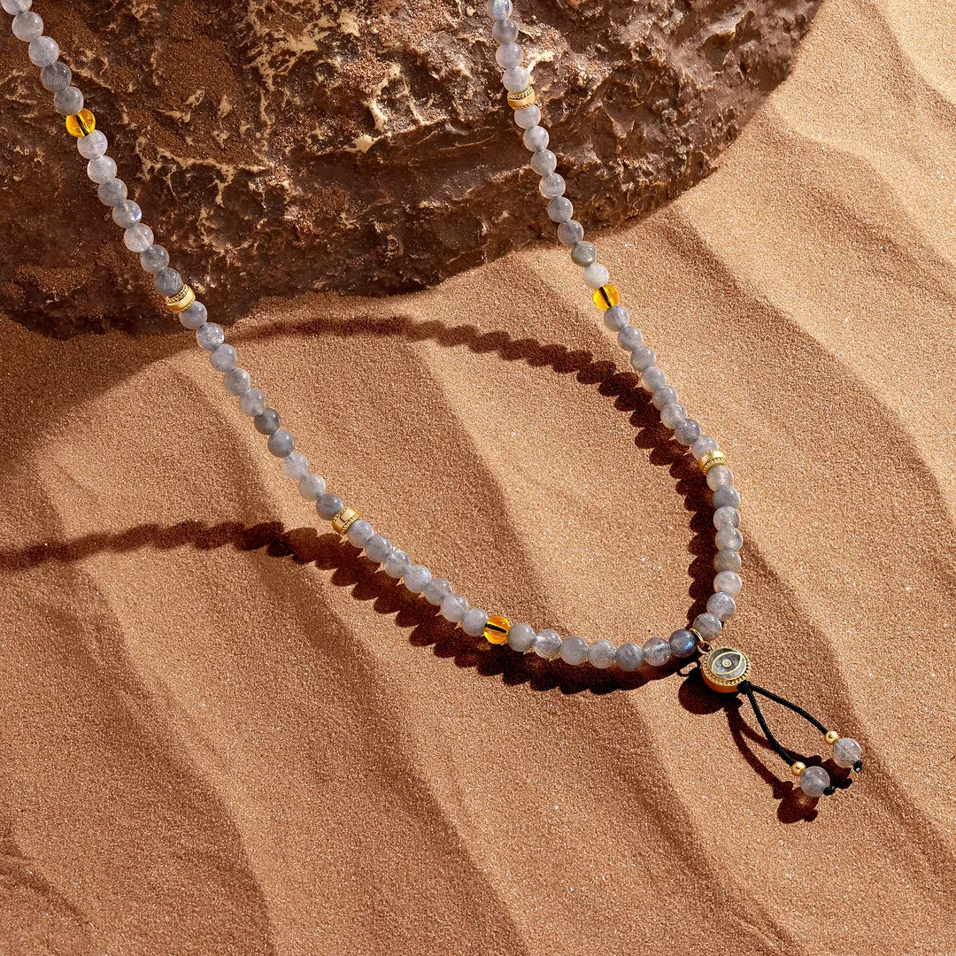 Boundless Vision Labradorite Evil Eye Necklace
