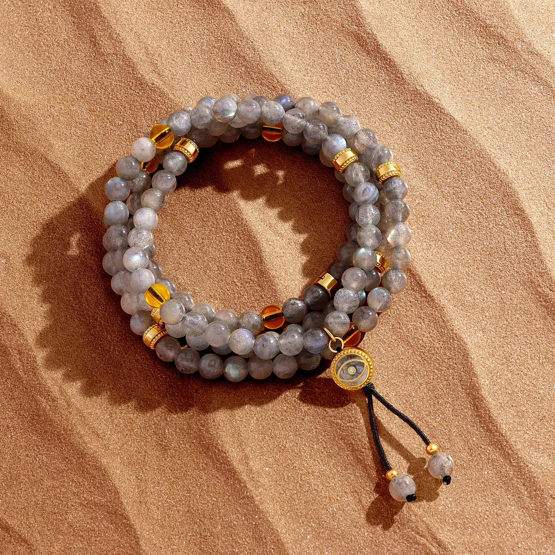 Boundless Vision Labradorite Evil Eye Necklace