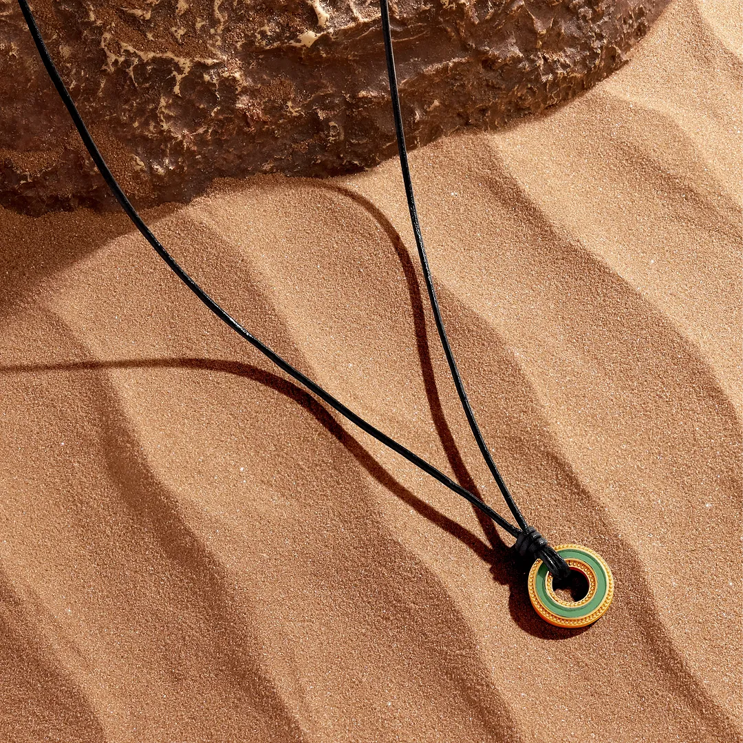 Endless Flow Jade Karma Circle Necklace