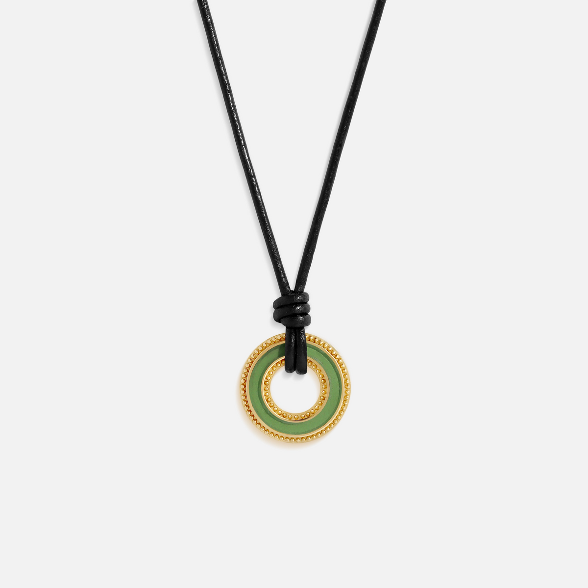 Endless Flow Jade Karma Circle Necklace