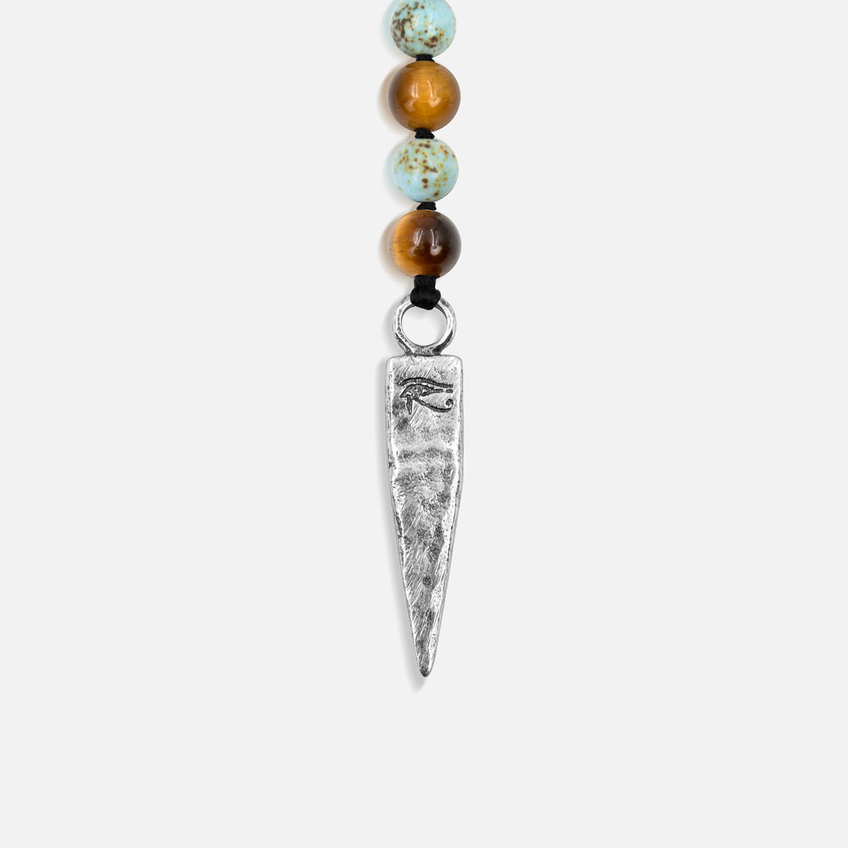 Sublime Tranquility 4 Symbol Tiger's Eye Turquoise Necklace