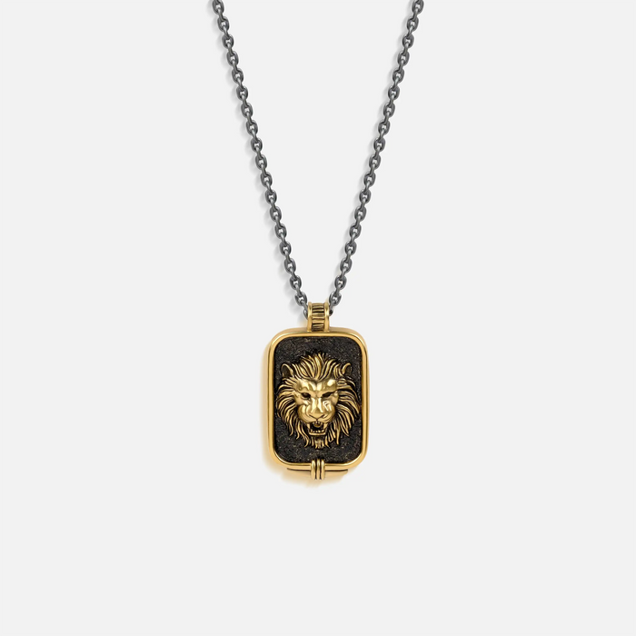 Ultimate Power Lion Box Pendant Necklace