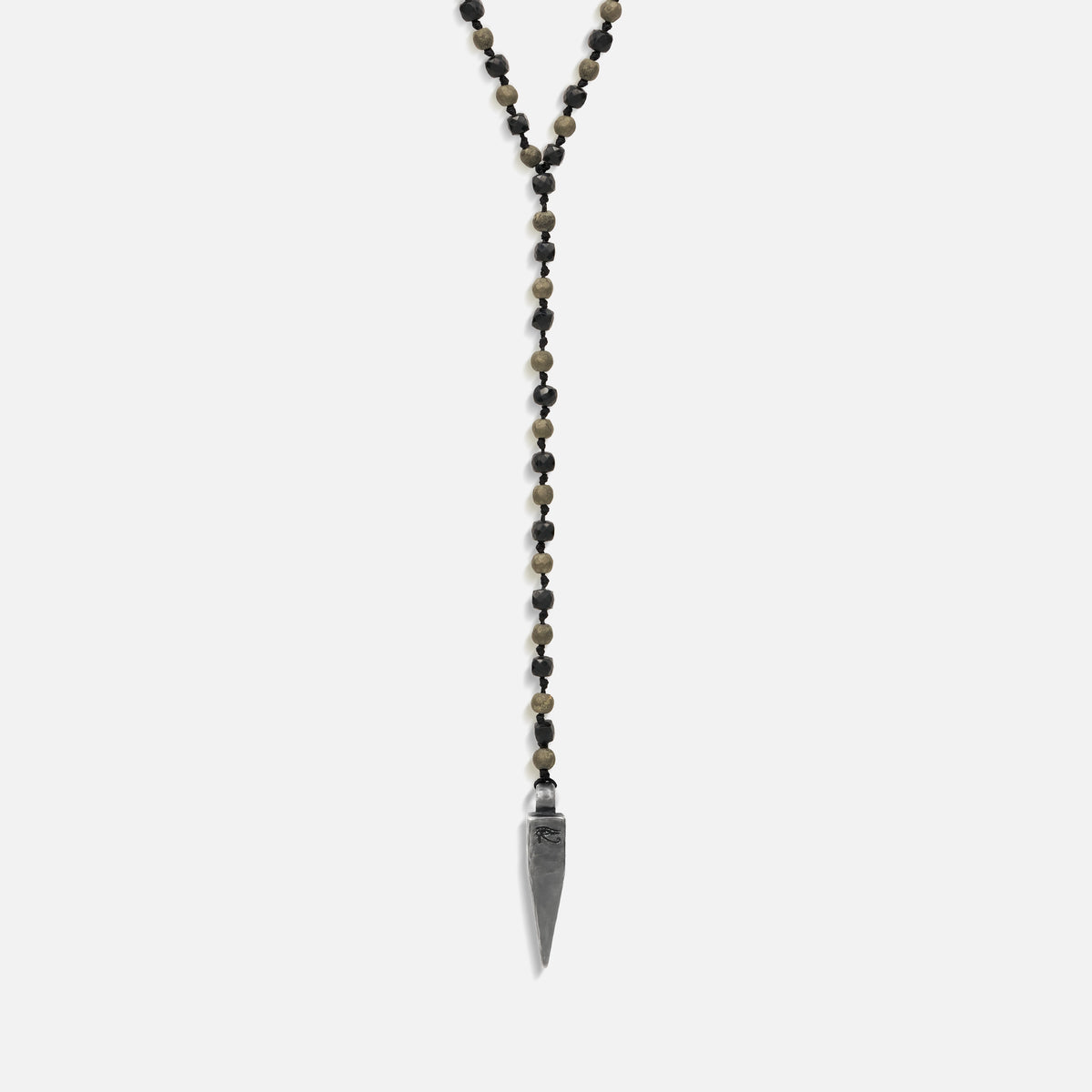 Manifest Improvement Pyrite Onyx Multi Symbol Pointer Necklace