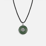 Abundant Energy Jade Evil Eye Black String Necklace