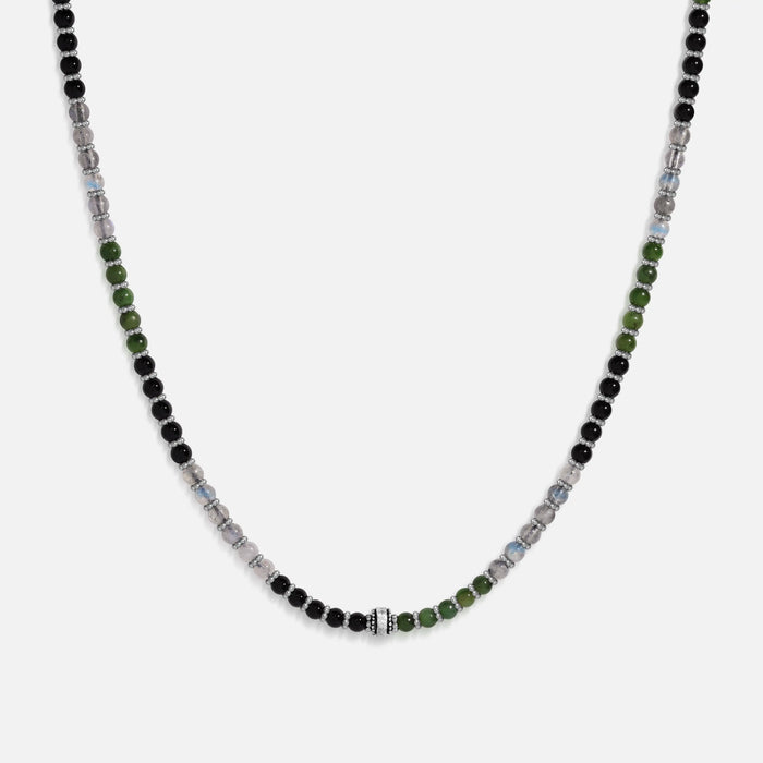 Inner Balance Labradorite Jade & Onyx Necklace