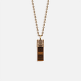 Outstanding Strength Tiger's Eye Evil Eye Slab Necklace