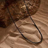Elegant Simplicity Black Cord Necklace